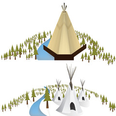 American Indian Teepees