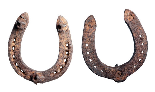 The old horseshoe. Isolation. Studio. close-up