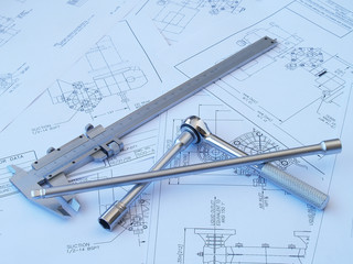 Engineering tools on technical drawing