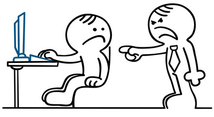 figur streitet am arbeitsplatz