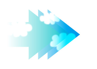 矢印と青空_グラデーション07