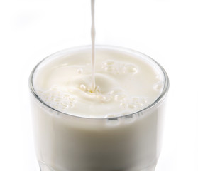 milk in glass
