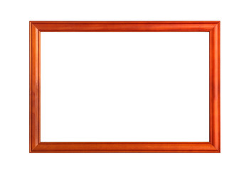 wooden frames on white background