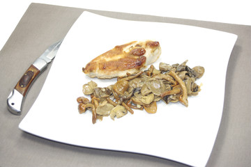 escalope et champignons