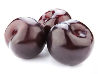 Plums isolated