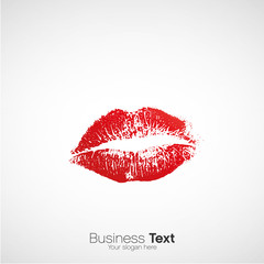 Fototapeta premium Sexy lipstick kiss