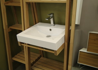 détail de salle de bain - lavabo