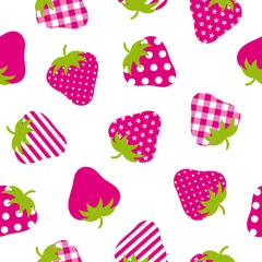Seamless Pattern Strawberries Pink © Jan Engel