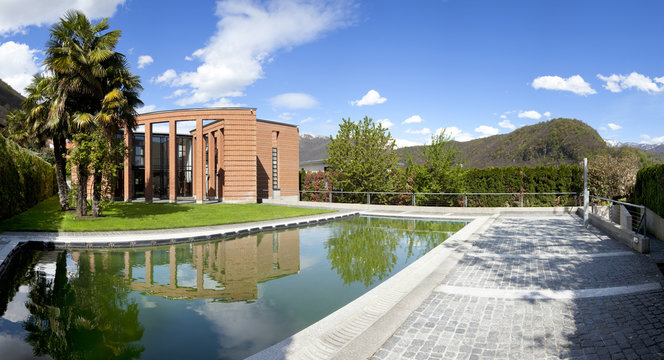 Swimming pool of design home