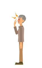 祖父 3 眼精疲労