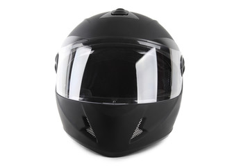 black motorcycle helmet isolated - 40758172