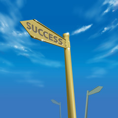 Success Way Bright Blue Sky