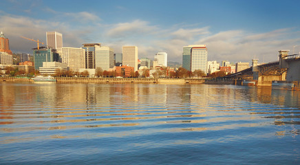 skyline of portland