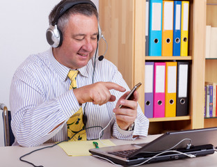 Businessman with Headset