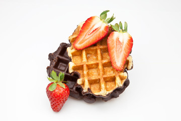 gofres con fruta