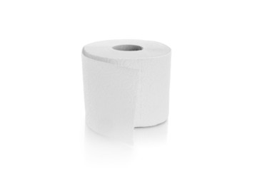 one roll of toilet paper isolated