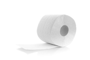 Toilet paper isolated on white background