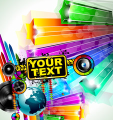 Abstract Colorful Music Event Background
