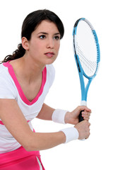 Woman playing tennis