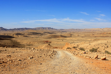 Big crater, Negev desert - obrazy, fototapety, plakaty