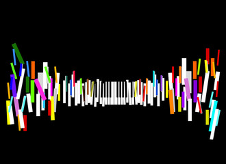 Naklejka premium Piano