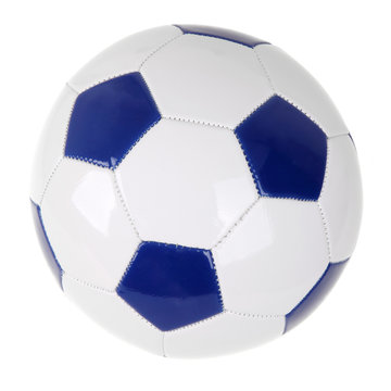 Single soccer ball isolated on white background