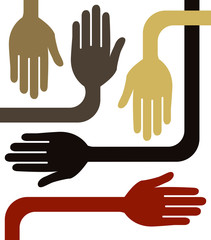 Obraz premium Hand pattern vector design.