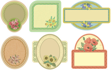 Vintage labels set
