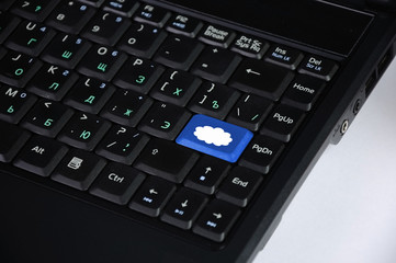 Fototapeta na wymiar Computer keyboard with clous symbol