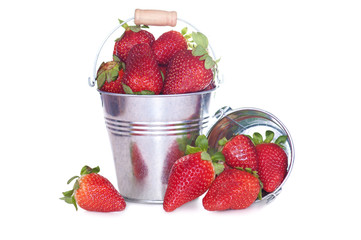 Strawberry in a bucket
