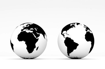 Stylish Globe on white background