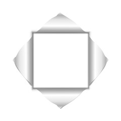 evenly torn paper - square and four corners torn