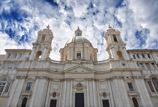 Sant Agnese in Agone at Piazza Navona in Rome, Italy