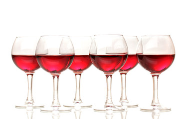 Wineglasses isolated on white