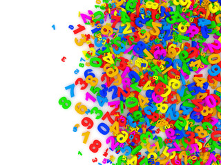 Colorful Numbers Abstract Background