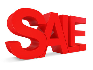 Abstract Word SALE on white background