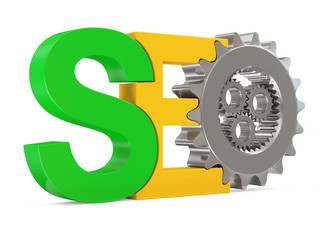 Obraz premium Search Engine Optimization Symbol with Metallic Gears