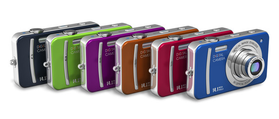 Set of color compact digital cameras