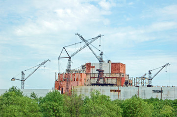 Chernobyl nuclear power station, abandoned reactor 5-6