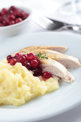 Hazel Grouse with mashed potato
