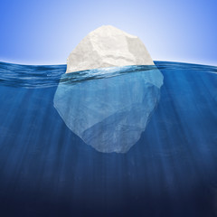 Abstract Illustration of Iceberg under water