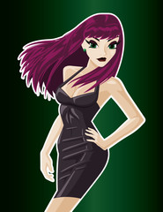 Girl in a Black Dress