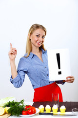 Woman cooking fresh meal at home