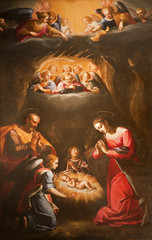 Rome - The Nativity - paint from San Luigi church