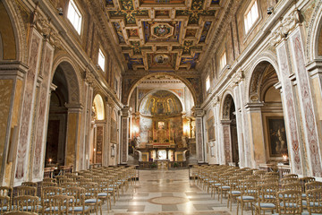 Rome - nave of Santa Maria Aracoeli church