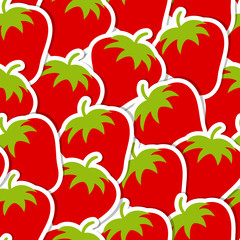 Red Strawberries Seamless Pattern