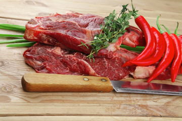 raw meat : boned fresh lamb ribs