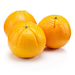 Orange fruits isolated on white background