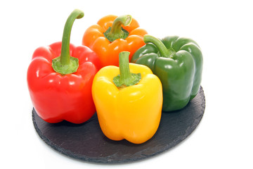 Poivrons sur ardoise