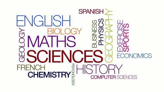Education courses tuition english maths science tag cloud video